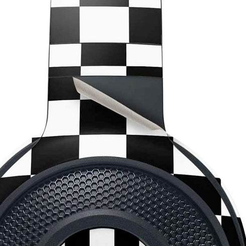 Black and White Checkered Razer Kraken X Skin